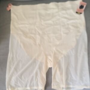 Shapermint Cream High-Waist Mesh Shaper Shorts